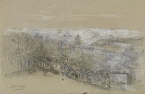 Utsikt over Zandberg, nær Elswout, Bloemendaal, Nederland